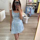 Leila Mini Dress (Blue)