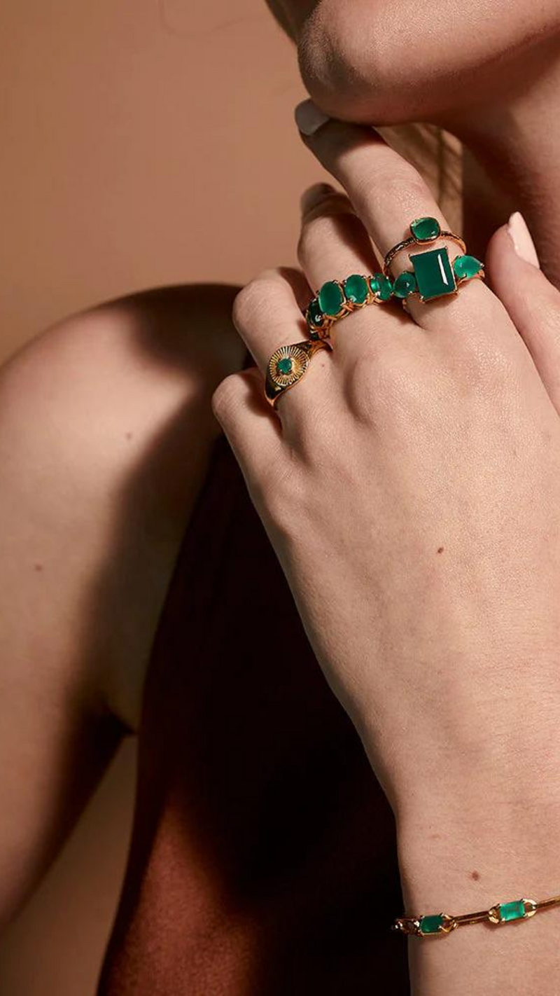 Liv Green Onyx Ring