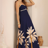 Indigo Palm Maxi Dress