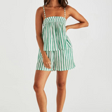 Seraphina Shorts (Green Stripe)