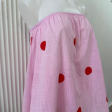 Pink & Red Spot Strapless/Short Set