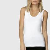 Emma Scoop Tank (White)