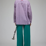 Bisous Stripe Shirt (Violet)