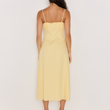 Gigi Bias Midi Dress (Butter)