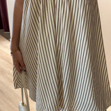 Missy Stripe Dress (Butter/Choc)