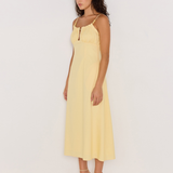 Gigi Bias Midi Dress (Butter)