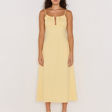 Gigi Bias Midi Dress (Butter)