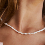 White Dainty Choker (Gold)