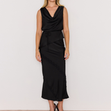 Momento Cowl Neck Top (Black)