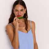 Bella Embroidered Mini Dress (Azure)