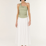 Amara One Shoulder Top (Sage)