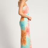 Blossom Strapless Dress (Pink/Blue)