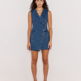 Nora Denim Wrap Mini Dress