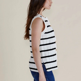 Nicollete Knit Vest (Black Stripe)