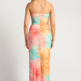 Blossom Strapless Dress (Pink/Blue)