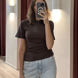 Dara Asymmetrical Top (Chocolate)