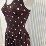 Ciara Spot Maxi Dress (Chocolate)