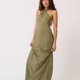 Sabrina Halter Dress - Palm