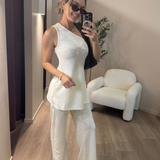 Brandi By Frankie One Shoulder Set (Ivory)