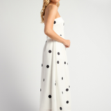 Audrey Polkadot Midi Dress