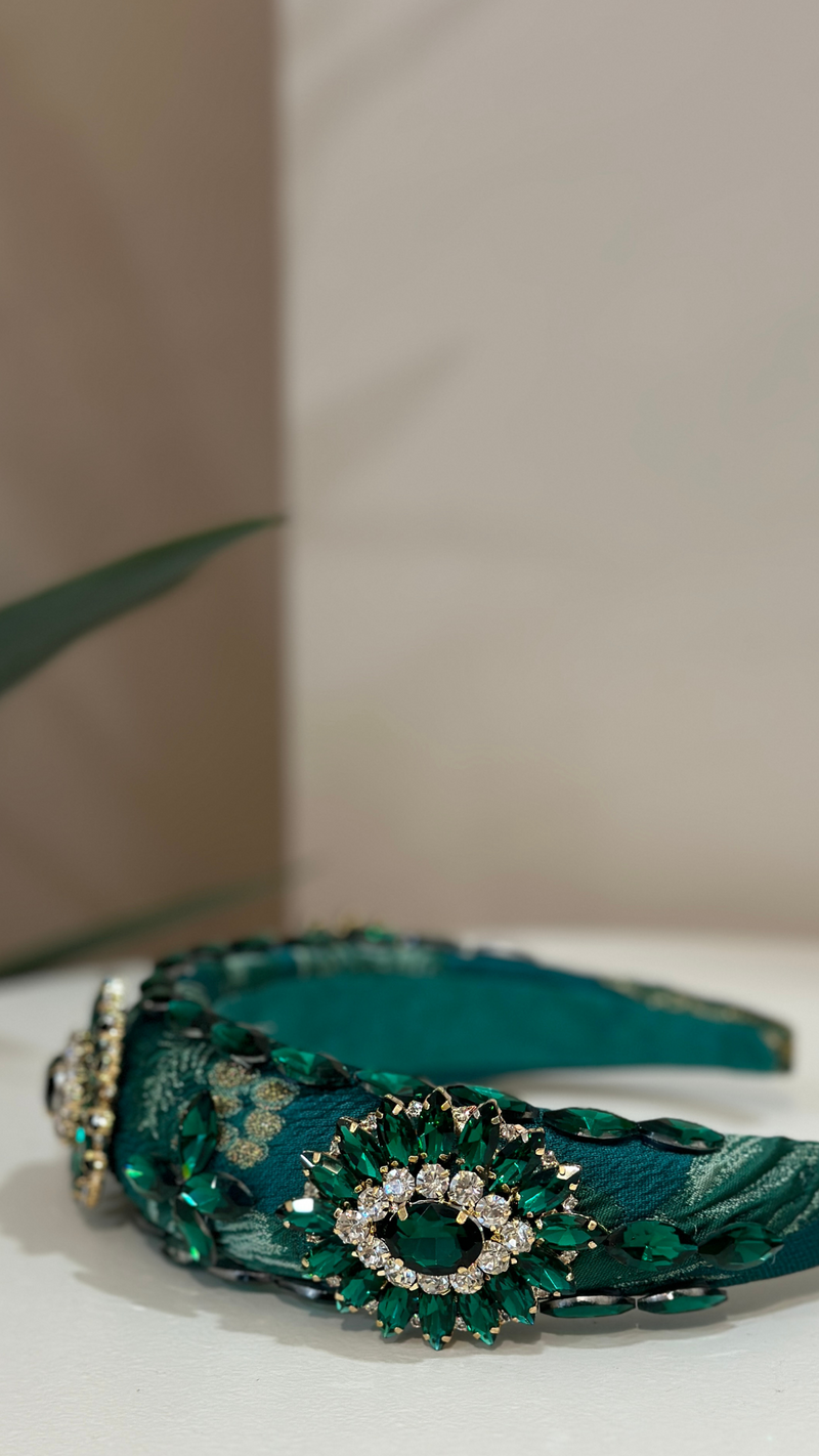 Eleanor Jewel Headband (Emerald)