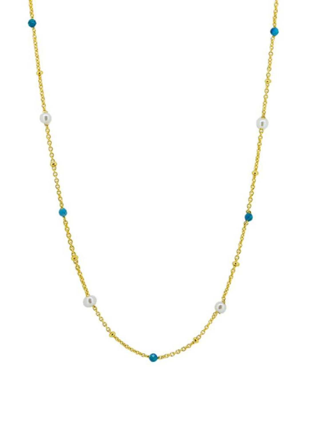 Rosa Necklace (Gold Turquoise)