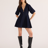 Camilla Denim Panel Mini Dress