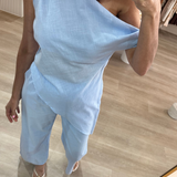 Bree Off The Shoulder Set (Blue)