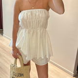 Carmela Strapless Set - White