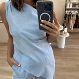 Bree Off The Shoulder Set (Blue)