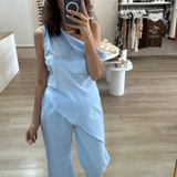 Bree Off The Shoulder Set (Blue)