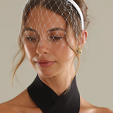 Lucia Veil Headband (White)