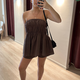 Carmela Strapless Set - Brown