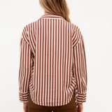 Aida Striped Ruched Shirt