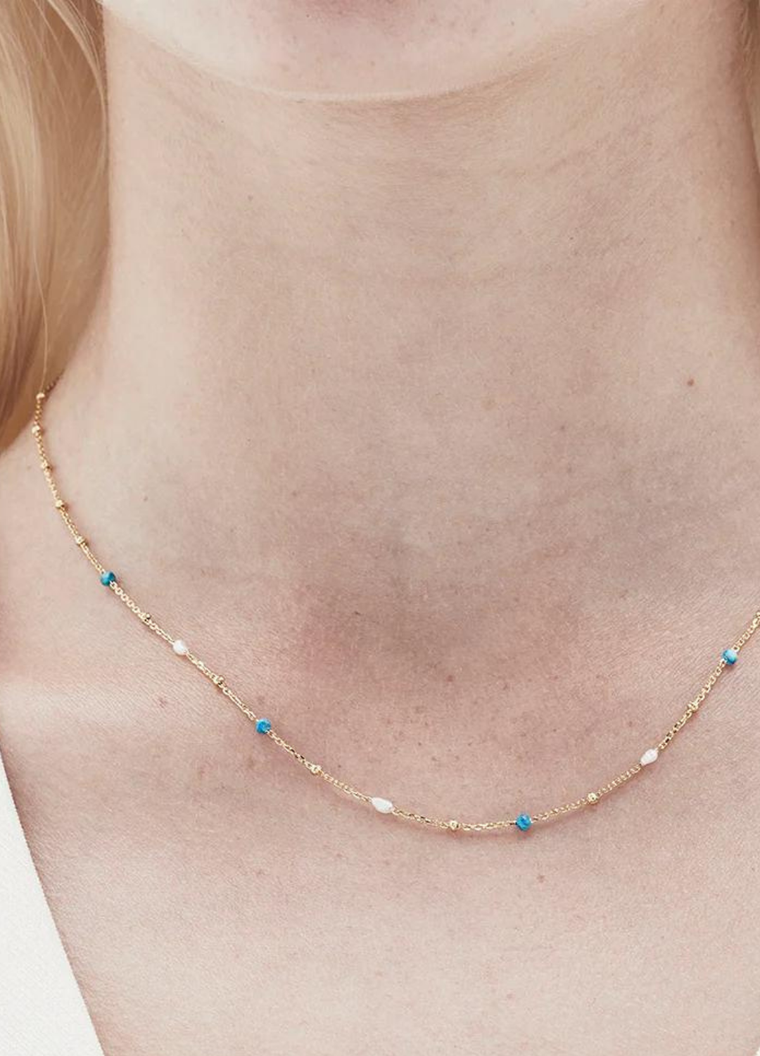 Rosa Necklace (Gold Turquoise)