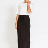 Lulu Column Midi Skirt (Black)