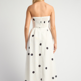 Audrey Polkadot Midi Dress