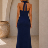 Sasha Halter Dress (Indigo)