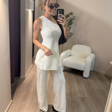 Brandi By Frankie One Shoulder Set (Ivory)