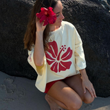Hibiscus Box Tee (Lemon)