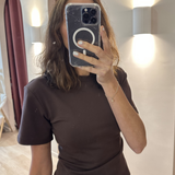 Dara Asymmetrical Top (Chocolate)