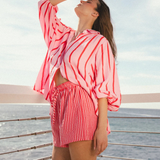 Candy Pinstripe Shirt (pink/red)