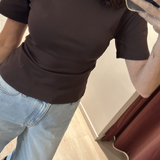 Dara Asymmetrical Top (Chocolate)