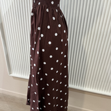 Ciara Spot Maxi Dress (Chocolate)