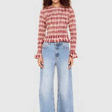 Anouk Shirred Top (Wine Check)