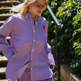 Bisous Stripe Shirt (Violet)