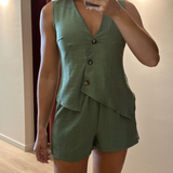 Mariam Vest Top and Shorts Set