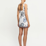 Alessia Mini Dress (Cream/Navy)