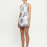Alessia Mini Dress (Cream/Navy)