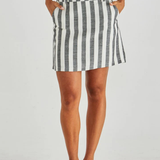 Nevada Skirt (Cream Black Stripe)